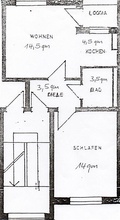 gut geschnittene 2-Zi Wohnung mit Loggia - Super Lage 33465