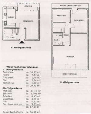 Top-vermietet: Großes 3,5 Zimmer Penthouse über 2 Ebenen mit Dachterrasse und 2 weiteren Balkonen im Zentrum von Henstedt-Rhen 34576