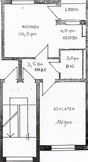 gut geschnittene 2-Zi Wohnung mit Loggia - Super Lage 33465