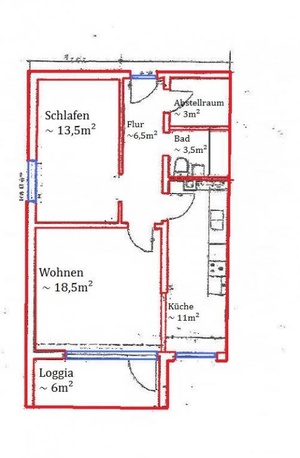 Schnäppchen Wohnkomfort auf ca. 60m² und 2 Zimmer mit Vollbad und Balkon 29093