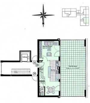 3-Zimmerwohnung mit Dachterrasse in Norderstedt 45942