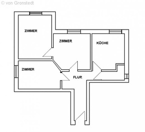 Gut vermietete 3 Zi. Jugendstil-Wohnung mit Wohnküche in ruhiger Seitenstraße 44567
